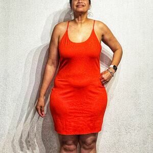 Iris Orange Mini Dress Sz 1X
